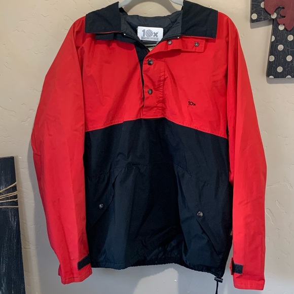 Gore Tex Hooded 14 Zip Rain Jacket Coat 